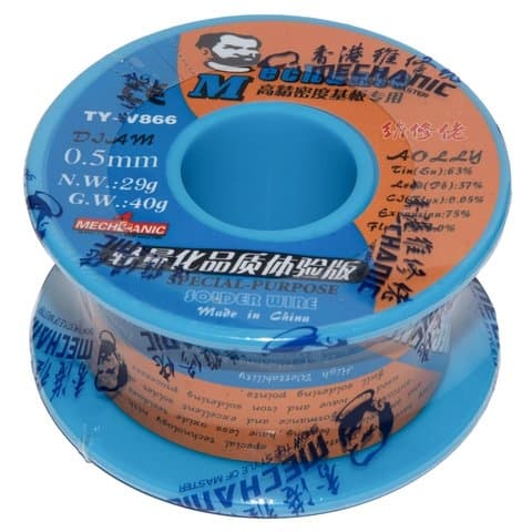 ������ Mechanic TY-V866, Sn 63%, Pb 37%, ���� 1-3%, 0.5 ��, 40 �