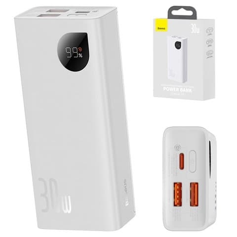 Power bank Baseus Adaman2, 10000 ���, � ��������, � USB ������� ���-C, ����, USB ���-C, USB ���-A, Fast Charge, 30 ��, #PPAD040002