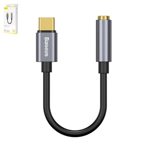 ������� Baseus L54, � USB ���-C �� 3,5 ��, �� ������������ ������� ���������, USB ���-C, TRS 3.5mm, ����, (CATL54-0G)