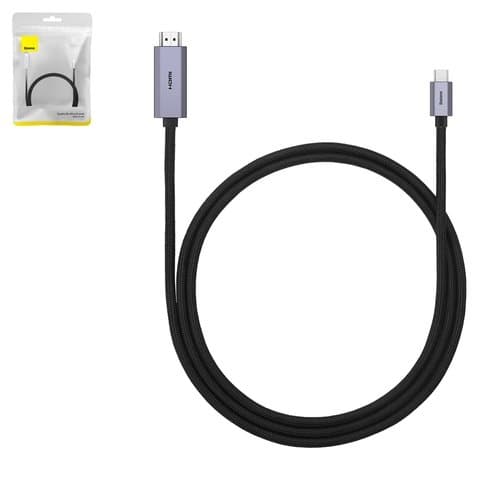 HDMI-������ Baseus High Definition Series Graphene, USB ���-C, HDMI, 1 �, 4K, #WKGQ010001