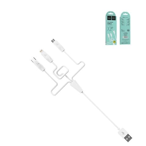 USB-������ Hoco X1, Micro-USB, Lightning, Type-C, 2.4 �, 100 ��, ����