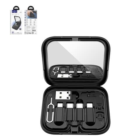 USB-������ Hoco U114, Type-C, mini-USB ���-B, Lightning, Type-C �� Type-C, 28 ��, 60 ��, 3 A, ������, #6931474790750