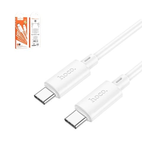 USB-кабель Hoco X88, Type-C на Type-C, 100 см, 60 Вт, поддерживает Mi Turbo Mode, білий