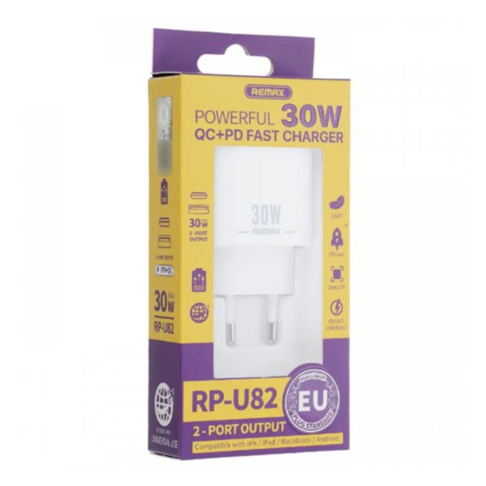 ������� �������� ���������� Remax RP-U82 PD30W, Quick Charge 3.0, �����