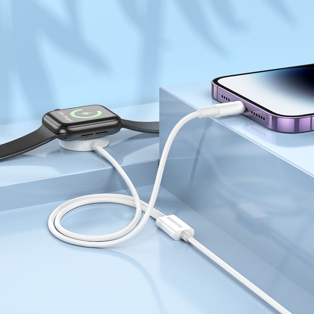 USB-������ Borofone BQ22, 2 � 1, Lightning, iWatch, 100 ��, ����