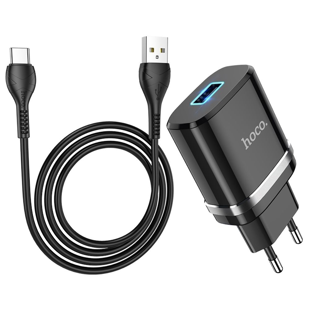 ������� �������� ���������� Hoco N1, 1 USB, ������, � ������� Type-C