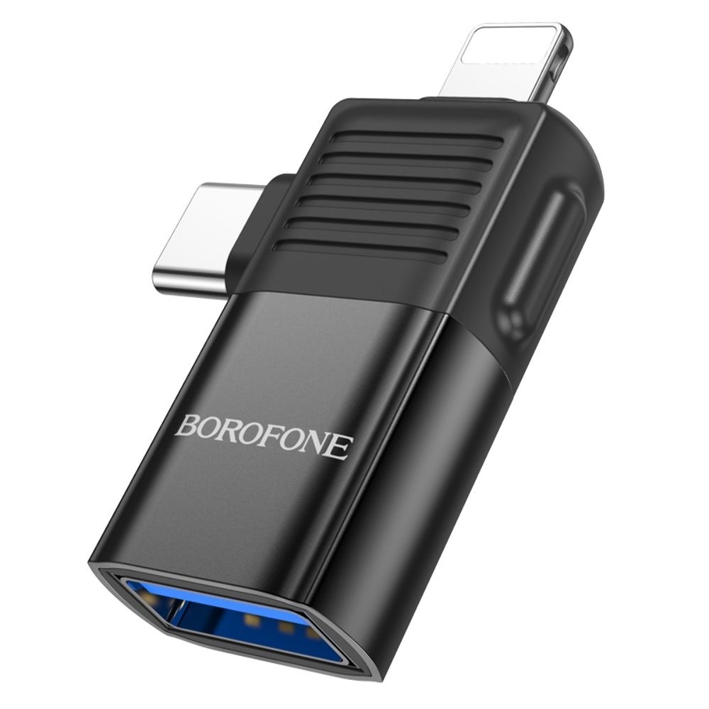������� ���������� Borofone BV18, Type-C � Lightning �� USB, 2 � 1, ������