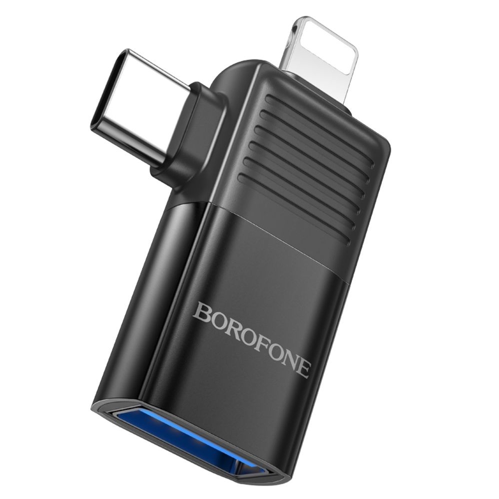 ������� ���������� Borofone BV18, Type-C � Lightning �� USB, 2 � 1, ������