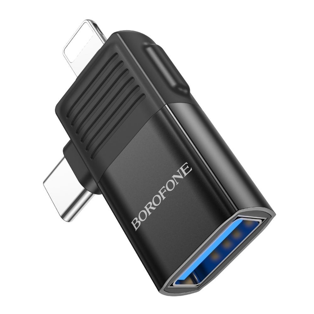 ������� ���������� Borofone BV18, Type-C � Lightning �� USB, 2 � 1, ������