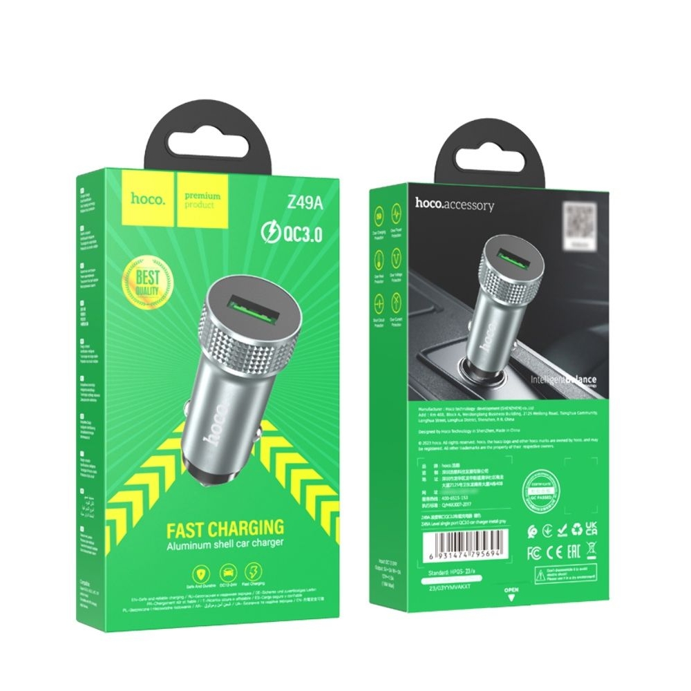 ������������� �������� ������� Hoco Z49A, USB, Quick Charge 3.0, ����� | �������, �������� ����������