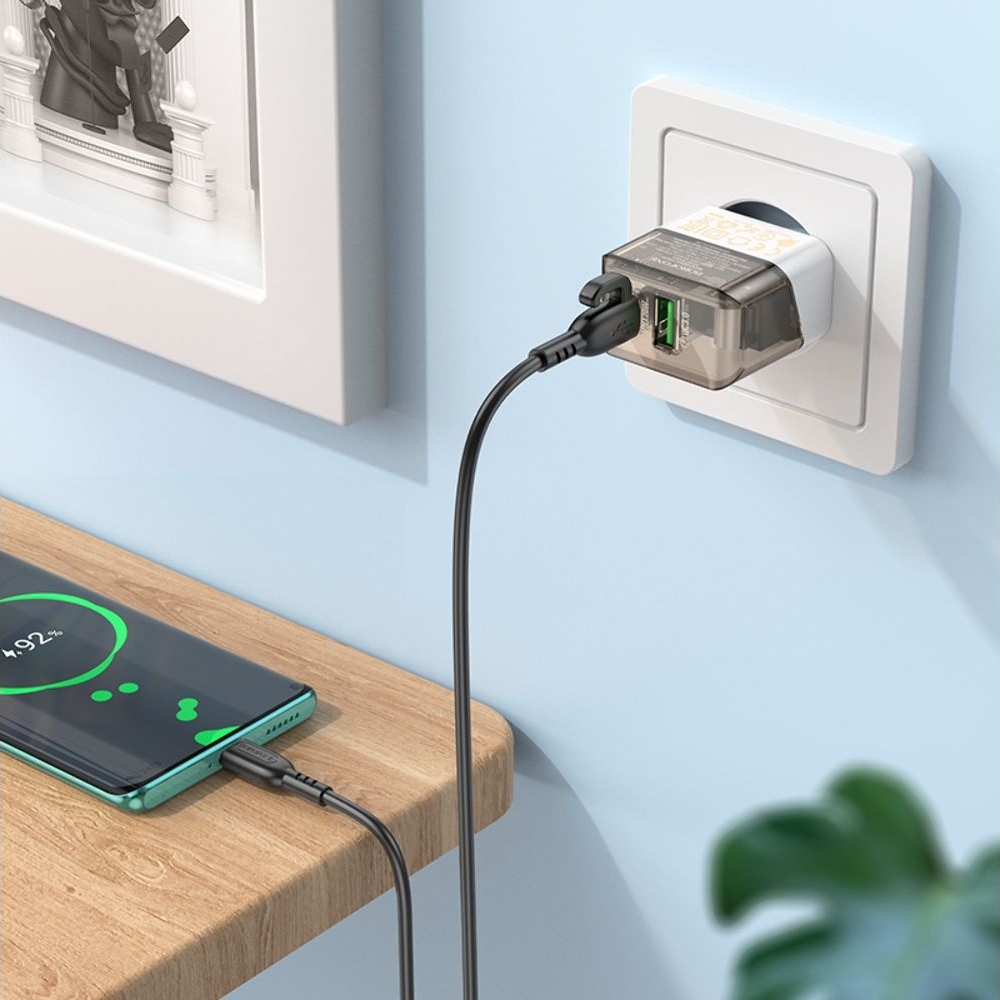 ������� �������� ���������� Borofone BA80A USB, Type-C, PD QC ���������-, ������ + ������, Type-C �� Type-C