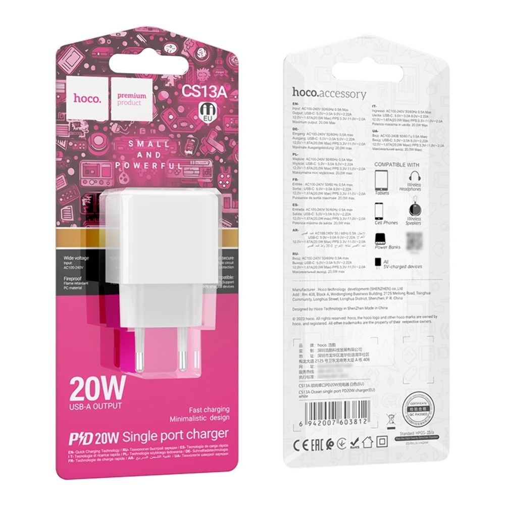 ������� �������� ���������� Hoco CS13A, Type-C, �����