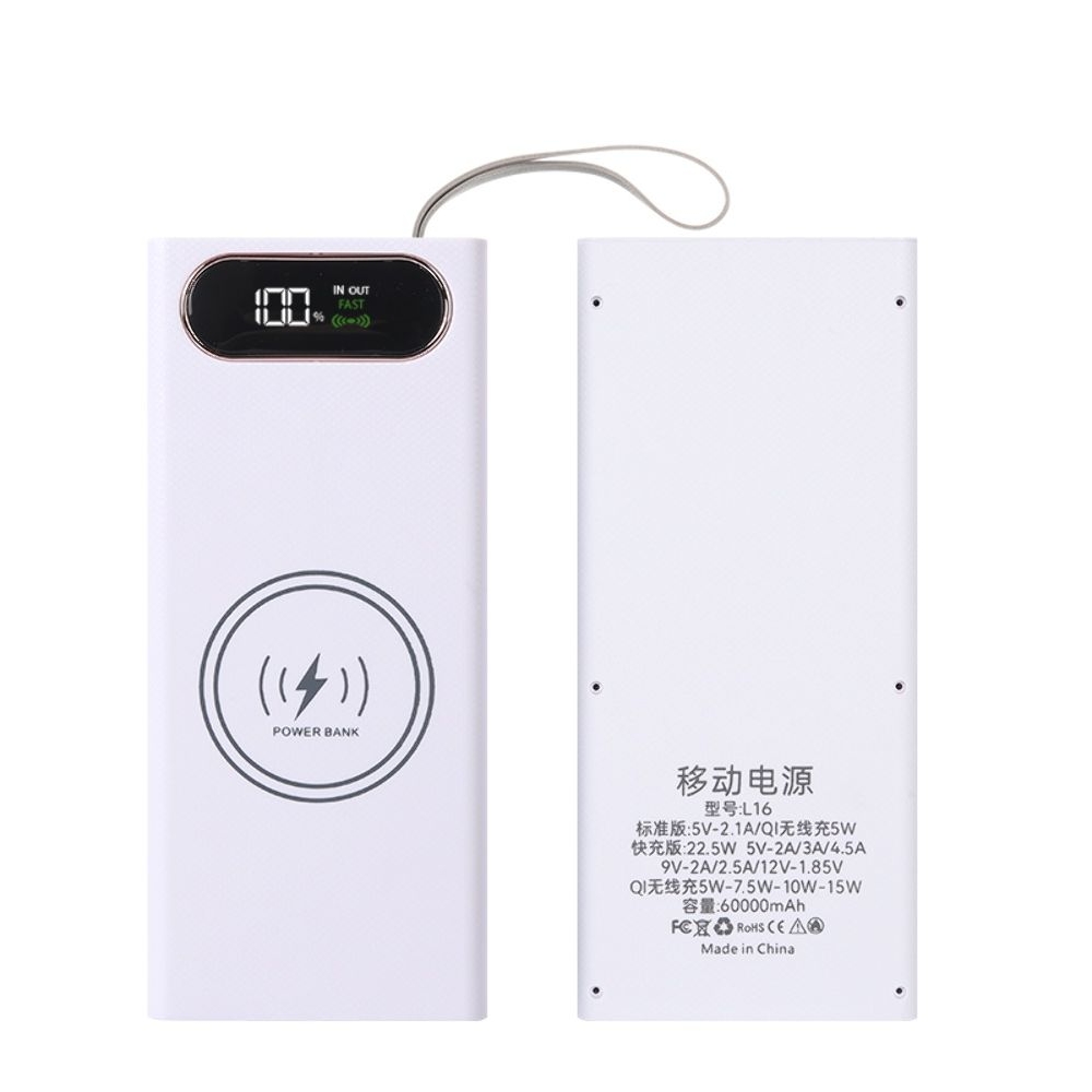 ������ Multi-powerbank L16, ��� �������� 18650 �� 16 ��, 22.5+15W, � ������������ �������� � ������, ����