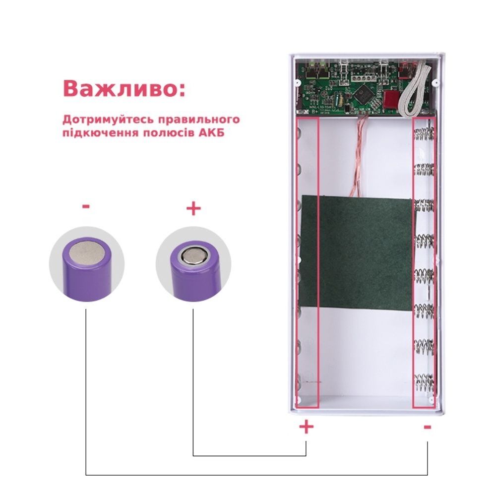 ������ Multi-powerbank L16, ��� �������� 18650 �� 16 ��, 22.5+15W, � ������������ �������� � ������, ����