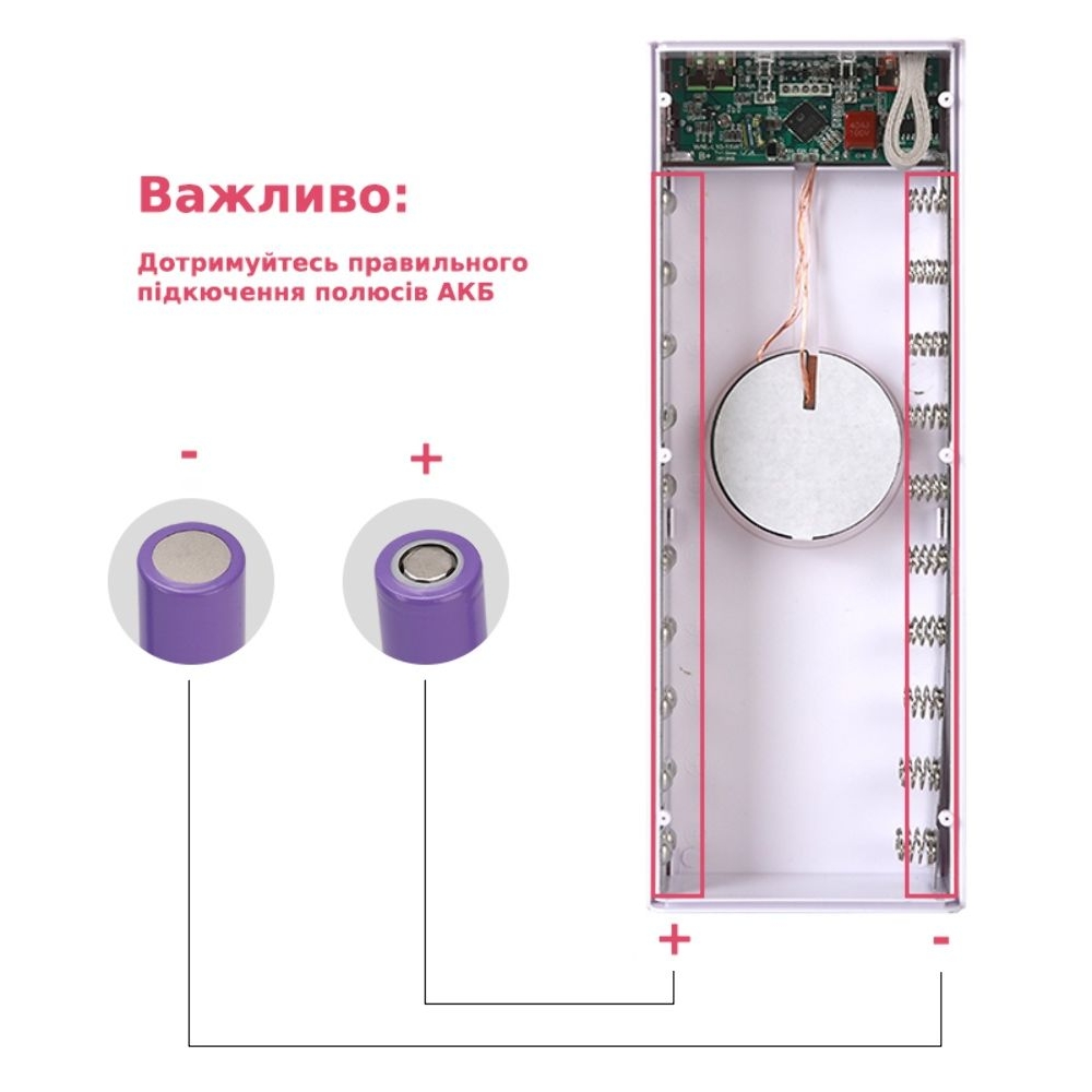 ������ Multi-powerbank L20, ��� �������� 18650 �� 20 ��, 22.5+15W, � ������������ �������� � ������, ����