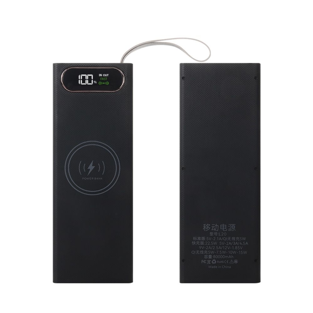 ������ Multi-powerbank L20, ��� �������� 18650 �� 20 ��, 22.5+15W, � ������������ �������� � ������, ������