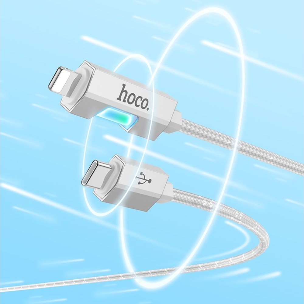 USB-������ Hoco U123, Type-C �� Lightning, 27 ��, 100 ��, ����