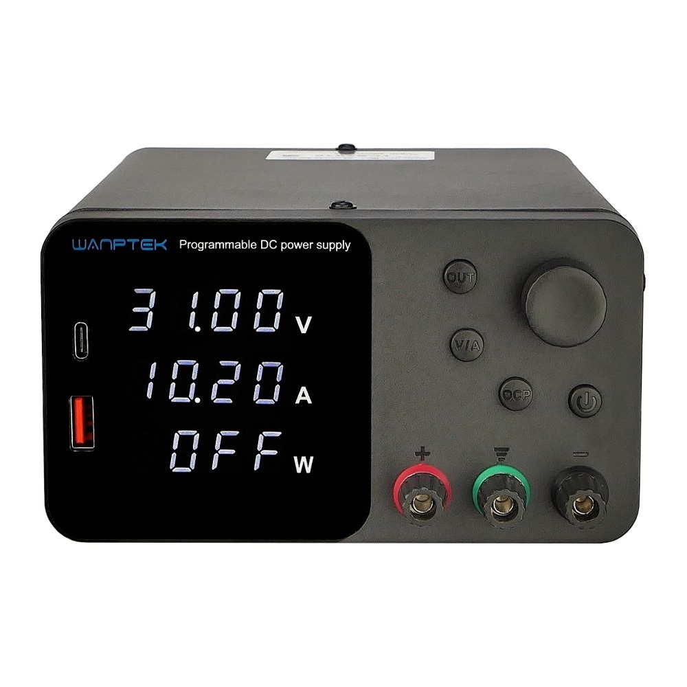 ���� ������� Wanptek TPS3010, 30V, 10A, ����������, � �������� ���������� (V/A/W), USB A/ Type-C
