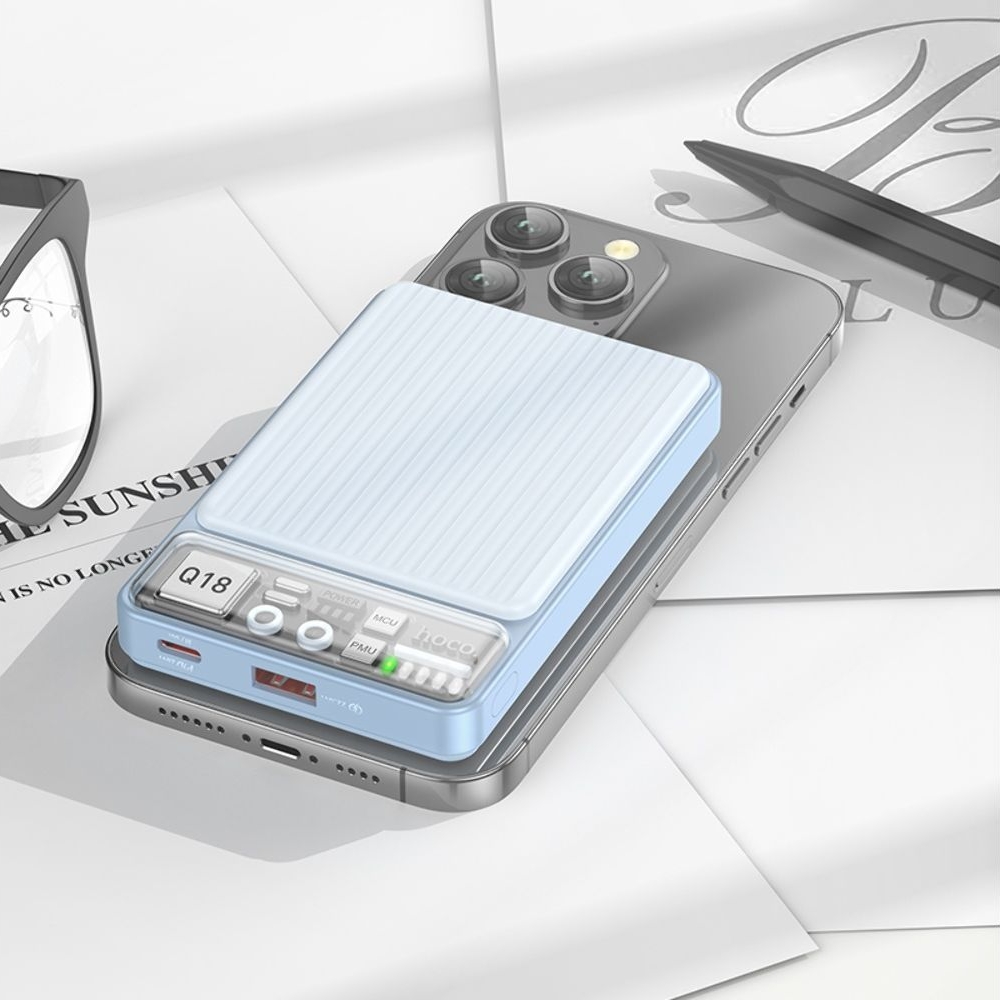 Power bank Hoco Q18, 10000mAh, PD, 22.5W, ���������, � �������� ������������ �������, �����