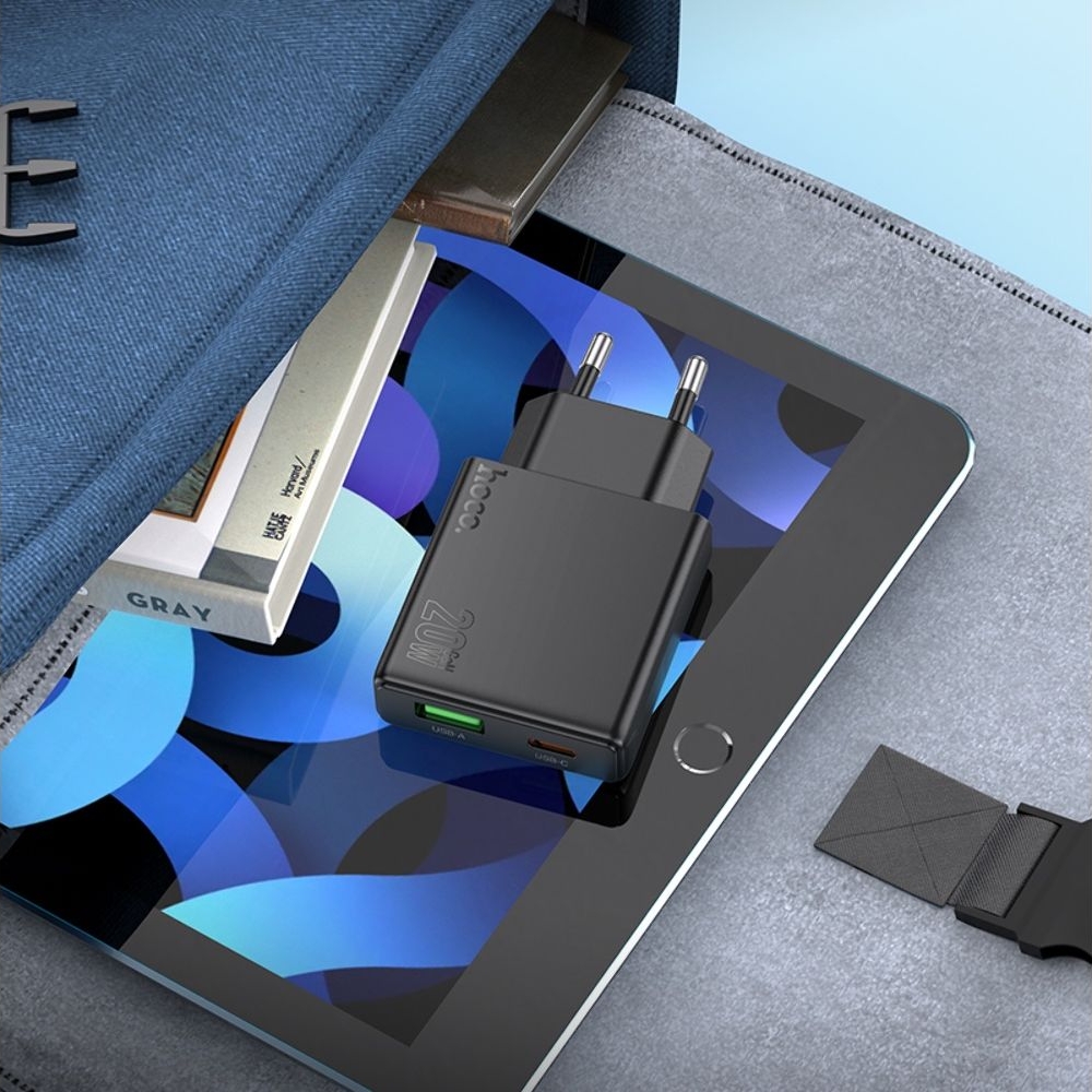 ������� �������� ���������� Hoco N38 USB/ Type-C, Quick Charge, PowerDelivery 20 ��, ������