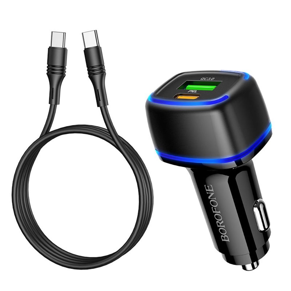 ������������� �������� ������� Borofone BZ14A USB/ Type-C, Quick Charge, PD ������ + ������ Type-C �� Type-C | �������, �������� ����������