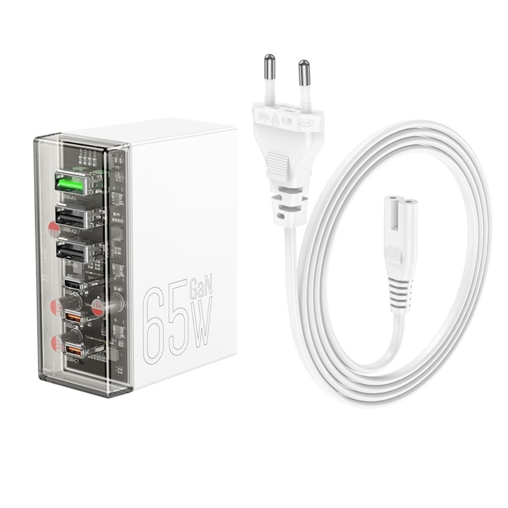 ������� �������� ���������� Hoco N36 3 USB/ 3 Type-C PD 65W �����