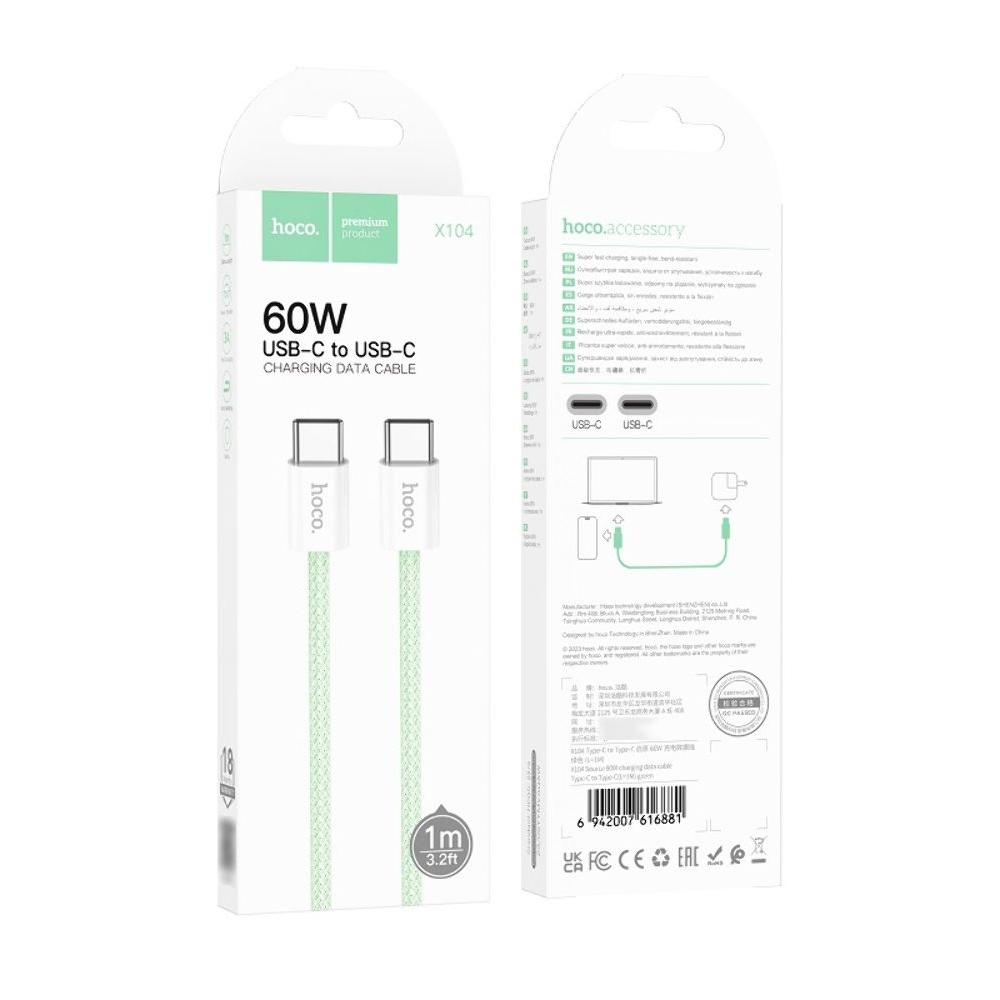 ������ Hoco X104 Type-C �� Type-C PD 60W 1m, �������