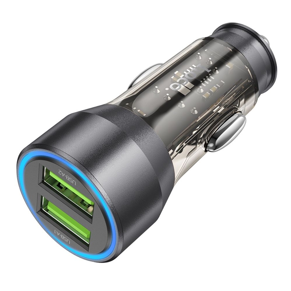 ������������� �������� ������� Hoco NZ12 2 USB, Quick Charge, 36W transparent, ������ | �������, �������� ����������