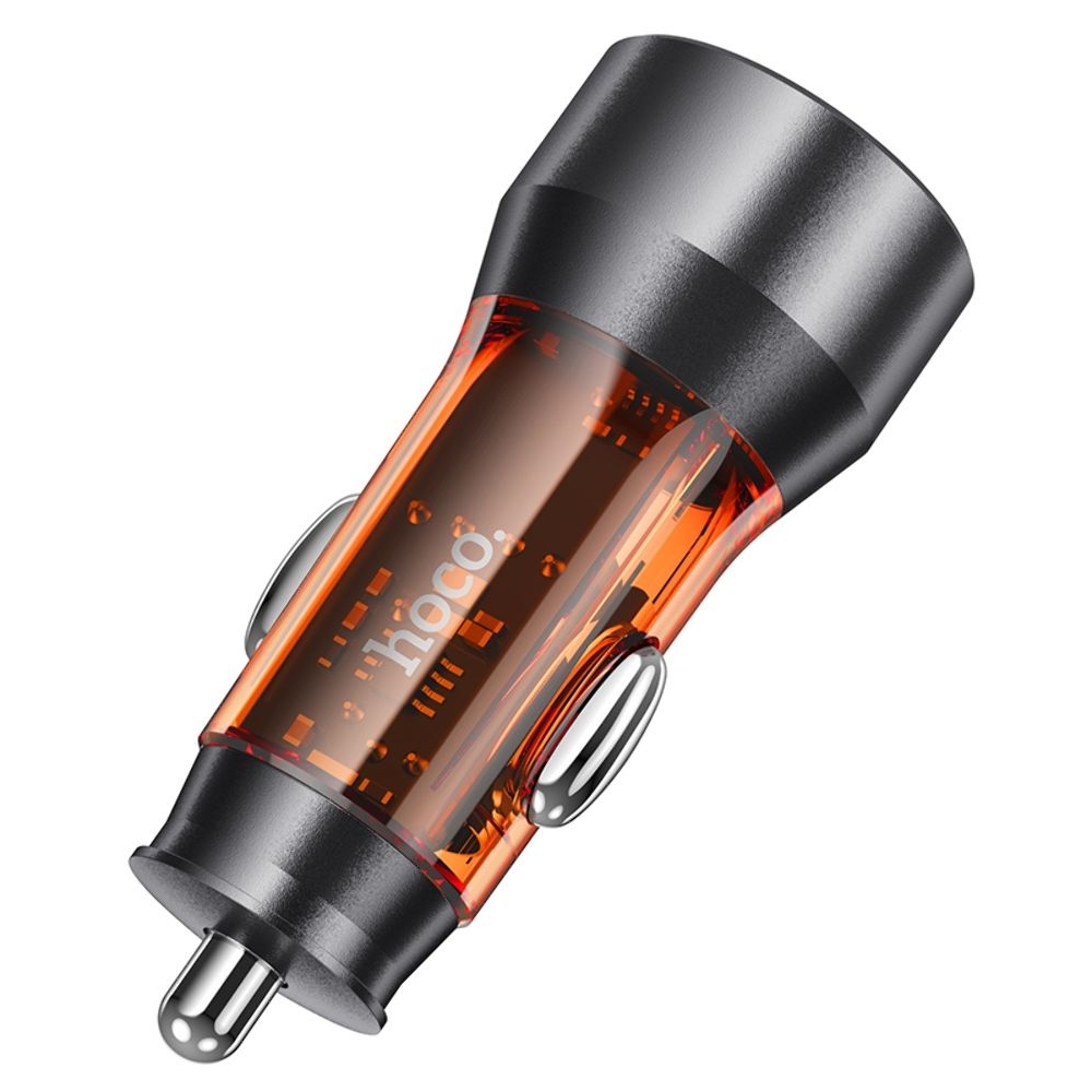 ������������� �������� ������� Hoco NZ12 2 USB, Quick Charge, 36W transparent orange | �������, �������� ����������