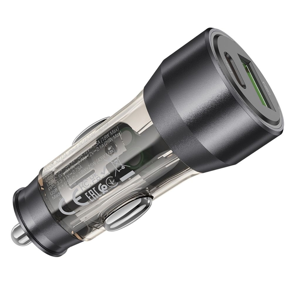 ������������� �������� ������� Hoco NZ12A USB/ Type-C PD 43W transparent, ������ | �������, �������� ����������