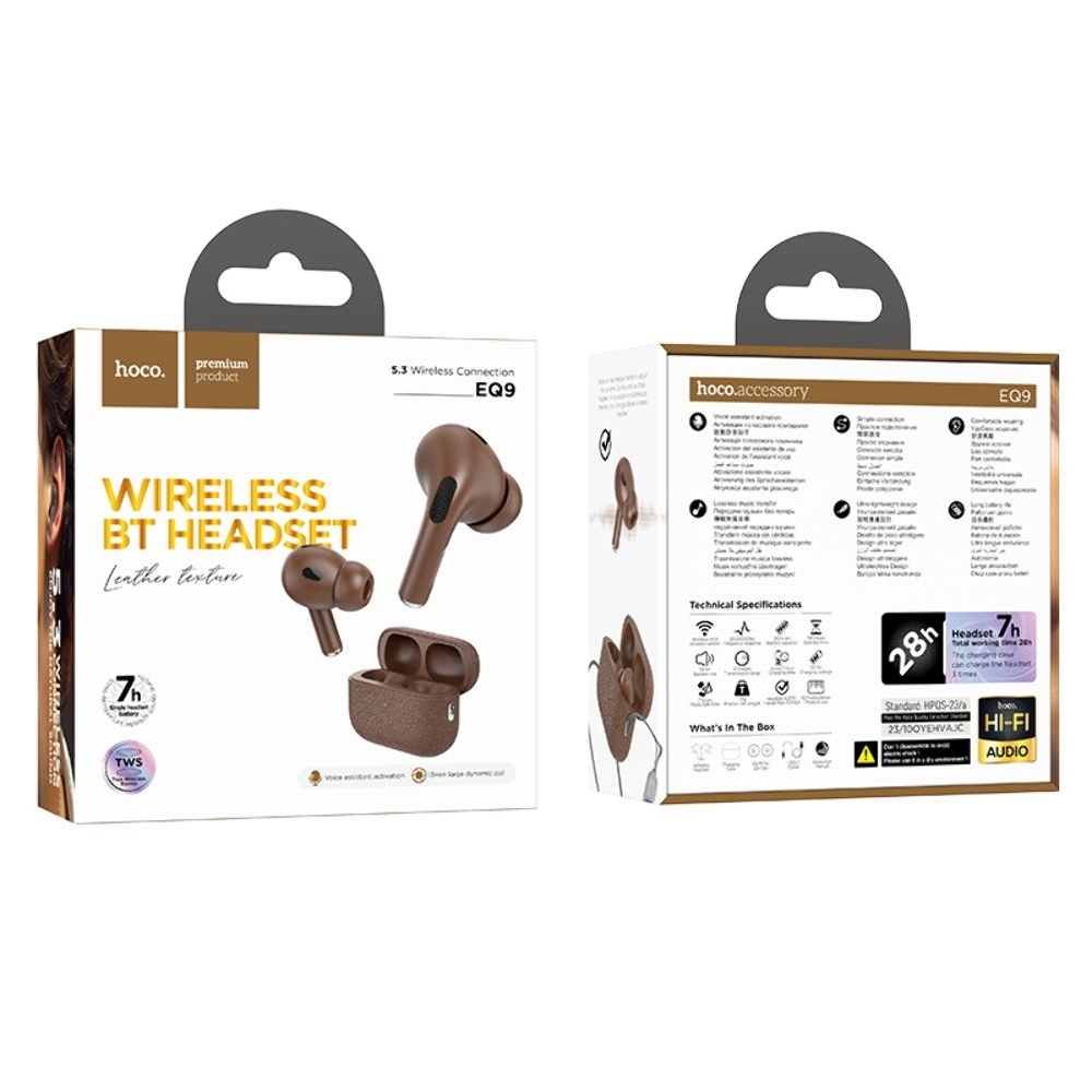�������� ������������ ��������� Hoco EQ9 TWS brown
