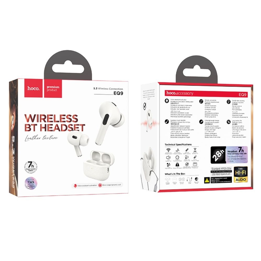 �������� ������������ ��������� Hoco EQ9 TWS milky, �����