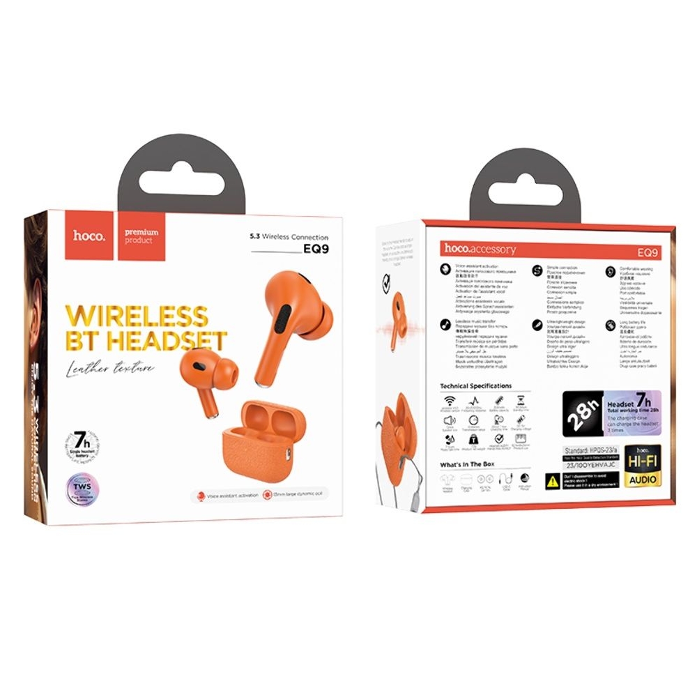 �������� ������������ ��������� Hoco EQ9 TWS orange