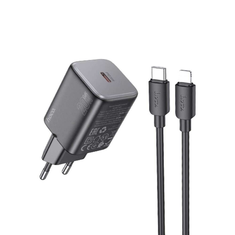 ������� �������� ���������� Hoco N40 Type-C Power Delivery (20 ��), ������ + ������ Type-C �� Lightning