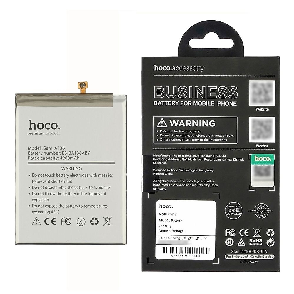 ���������� Samsung SM-A136 Galaxy A13 5G, SM-M135 Galaxy M13, EB-BA136ABY, Hoco | 3-12 ��. ������ | ���, �������, �����������