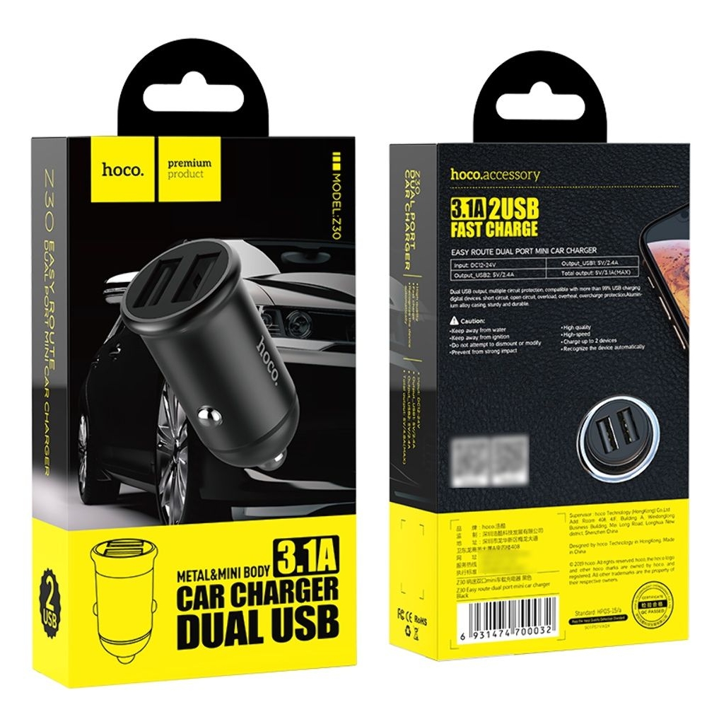 ������������� �������� ������� Hoco Z30 2 USB black | �������, �������� ����������