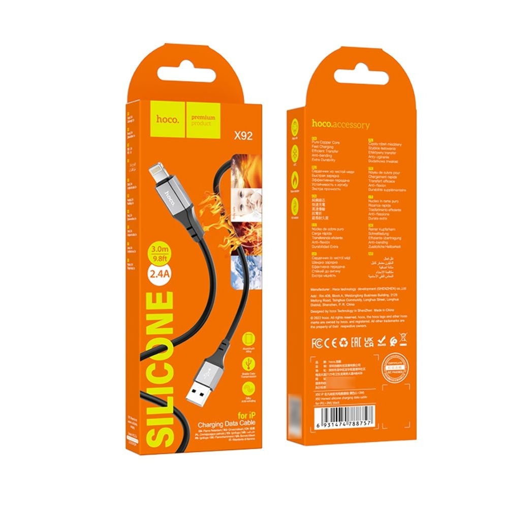 ������ Hoco X92 USB to Lightning 3m black