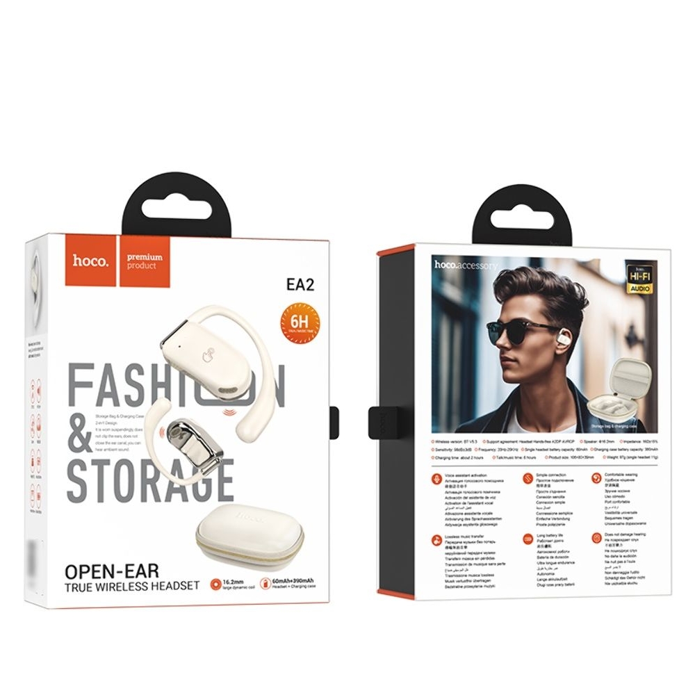 ��������� TWS ��������� Hoco EA2 �������� milky white | ������������ ��������