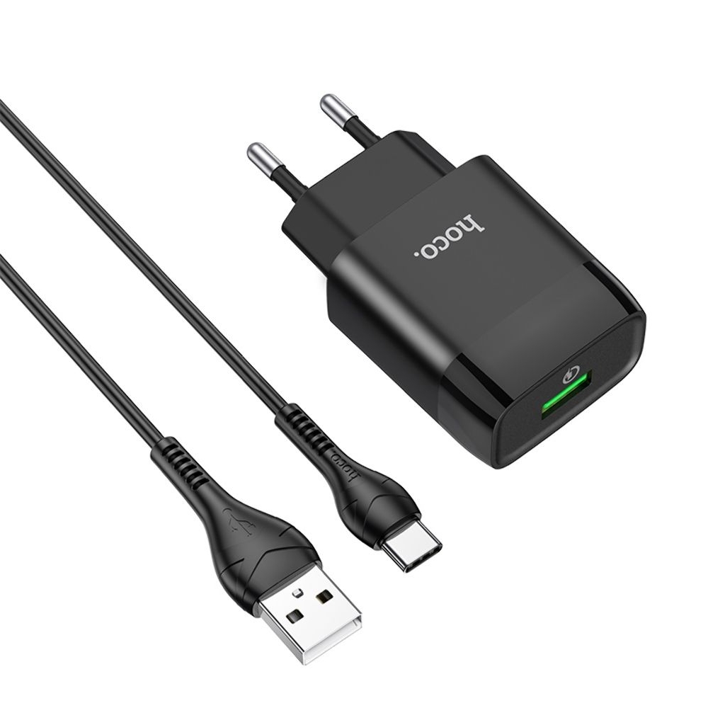 ������� �������� ���������� Hoco C72Q USB QC ������ + ������ USB to Type-C