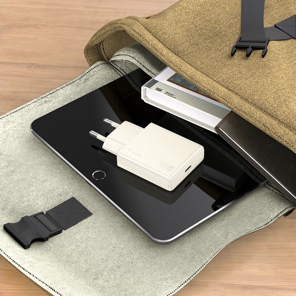 ������� �������� ���������� Hoco N44 Type-C PD 30W + ������ Type-C to Lightning moonlight white