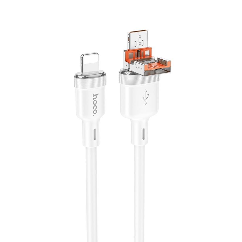 ������ Hoco U131 2�1 USB/ Type-C to Lightning 1m white