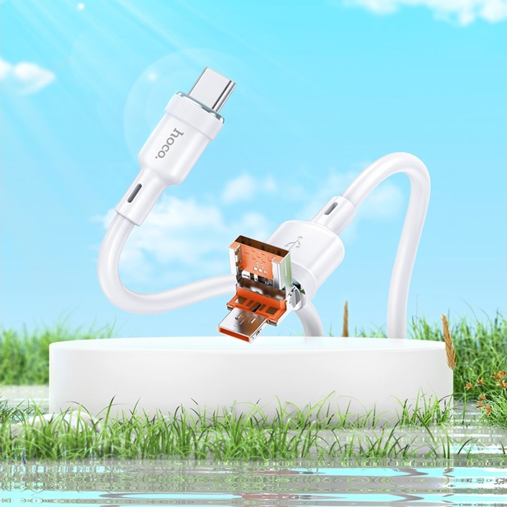 ������ Hoco U131 2�1 USB/ Type-C to Type-C 1m white