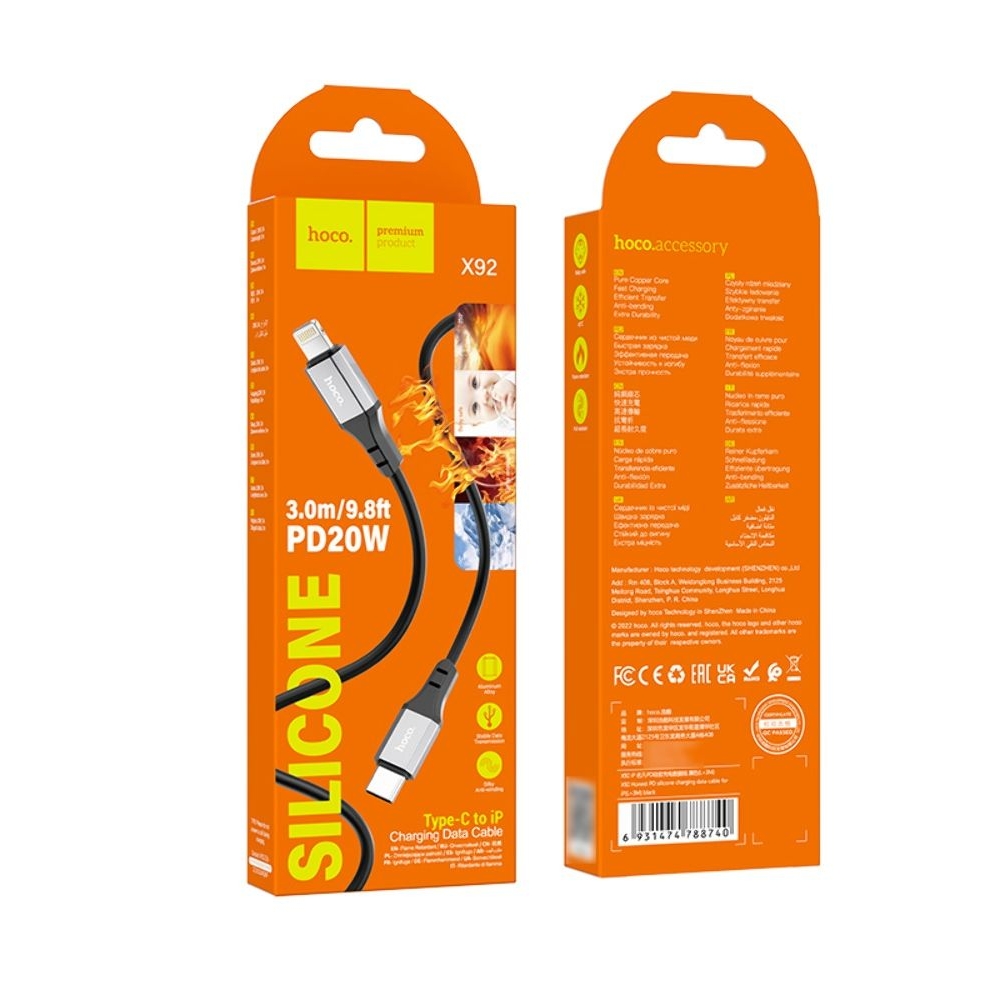 ������ Hoco X92 Type-C to Lightning PD 3m black