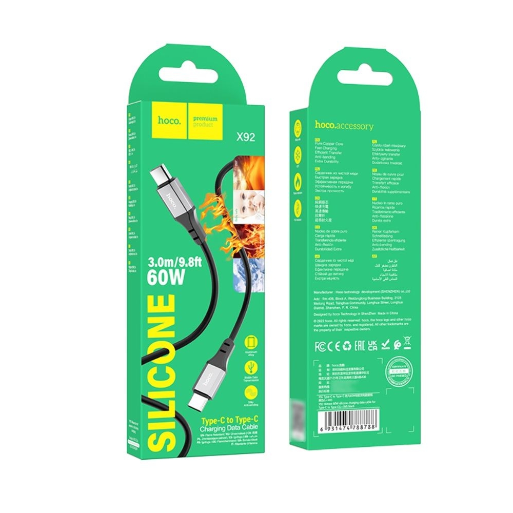 ������ Hoco X92 Type-C to Type-C PD 60W 3m black