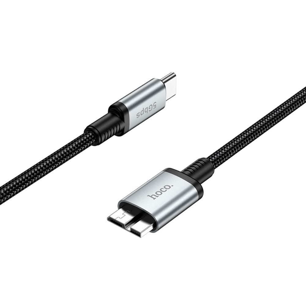 �������������� ������ Hoco US10 Type-C to Micro USB3.0 5Gbit/s 0.5m black