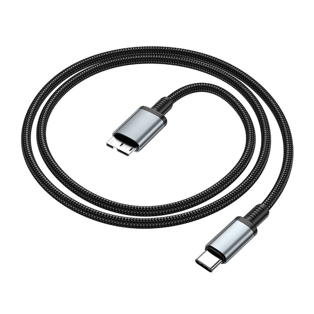 �������������� ������ Hoco US10 Type-C to Micro USB3.0 5Gbit/s 0.5m black