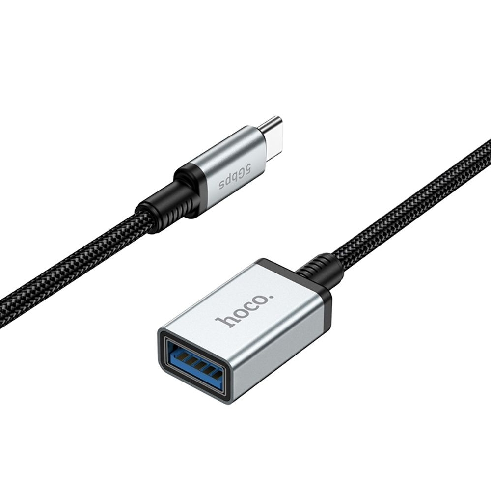 �������������� ������ Hoco US10 ���������� Type-C to USB (F) USB3.0 5Gbit/s 0.5m black