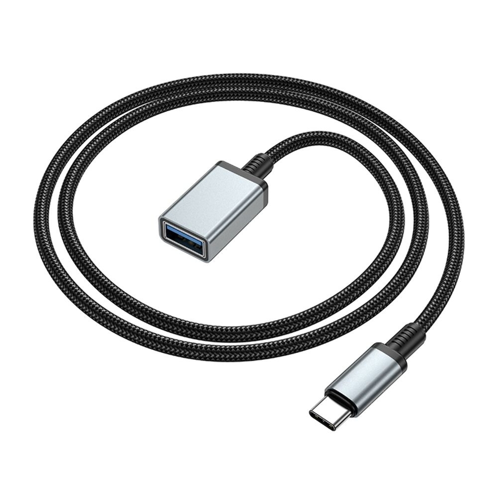 �������������� ������ Hoco US10 ���������� Type-C to USB (F) USB3.0 5Gbit/s 0.5m black