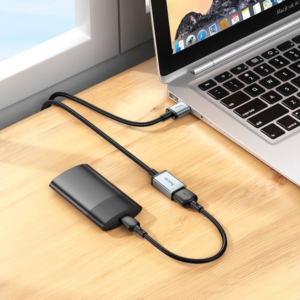 �������������� ������ Hoco US10 ���������� USB to USB (F) USB3.0 5Gbit/s 0.5m black