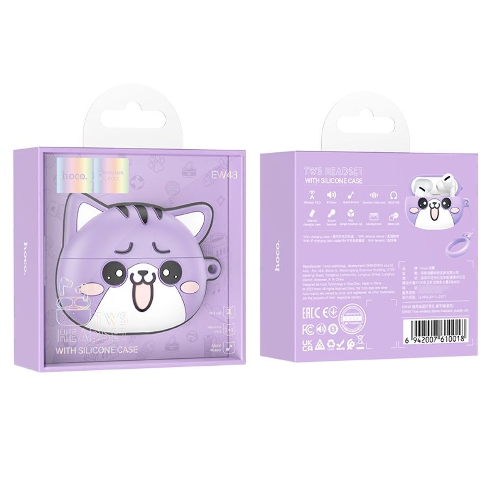 ������������ TWS �������� Hoco EW48 ��������� purple cat